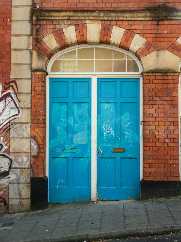 Double doors, Stokes Croft, Bristol, May 2020