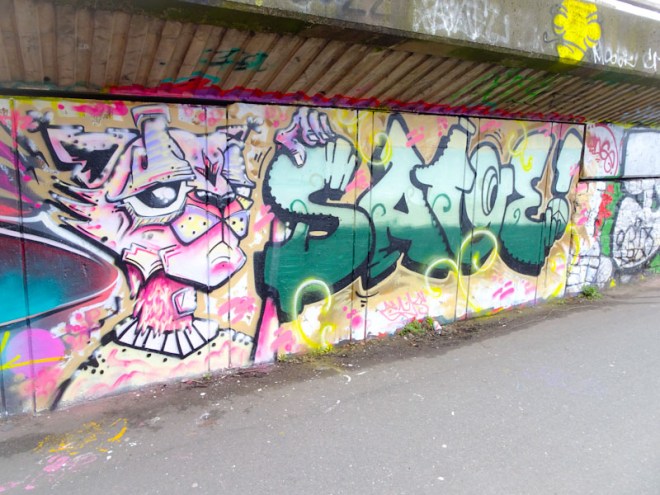 Daz Cat and Sage, M32 cycle path, Bristol, March 2021