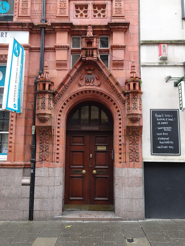 Stunning door surround, Clare Street, Bristol, March 2021