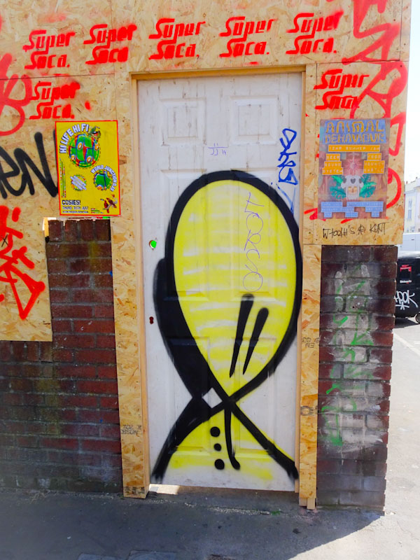 Mr Bloopy door, Bristol, July 2019