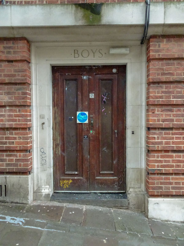 Boys door, St John's Steep, Bristol, March 2021