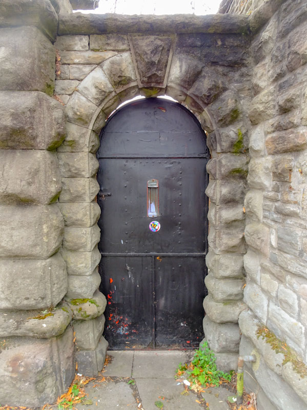 Heavy iron door, Bedminster, Bristol July 2018