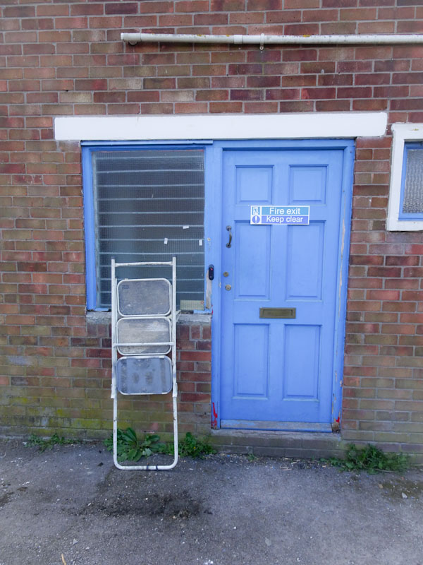 Door and steps, Saint Phillips, Bristol, April 2021