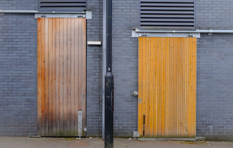 Sliding doors, Easton, Bristol, April 2021