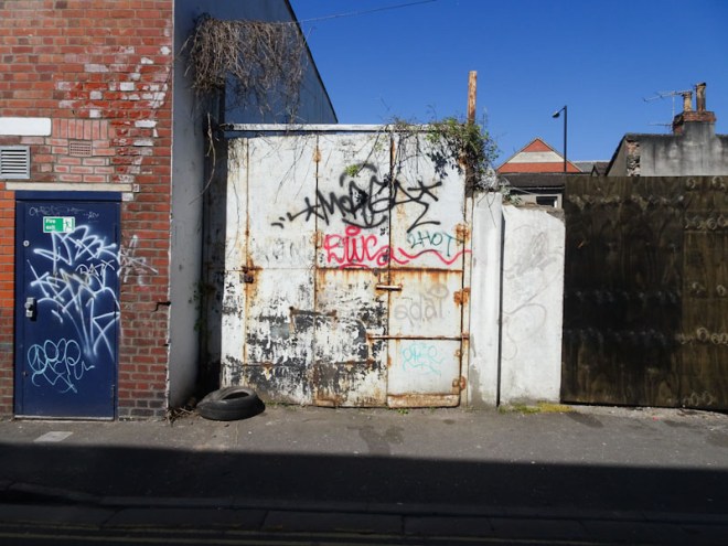Two shabby doors for the price of one, Bedminster, Bristol, April 2021