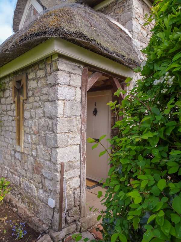 Door at number 1, Blaise Hamlet, Bristol, May 2021