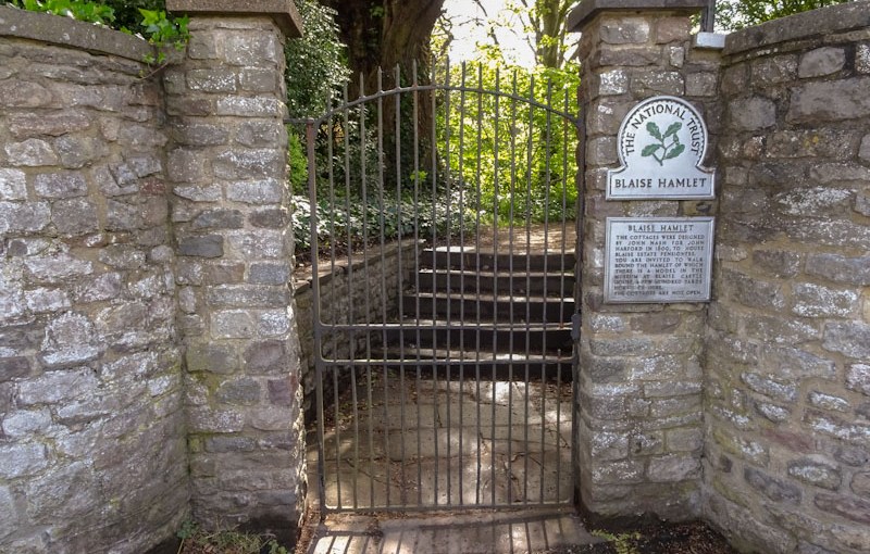 Front gate, Blaise Hamlet, Bristol, May 2021