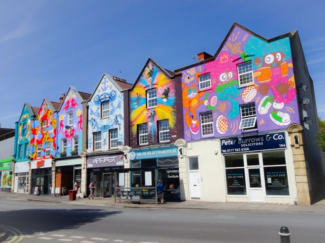 The 'six sisters' - Bex Glover, Alex Lucas, Zoe Power, Gemma Compton, Sophie Long and Ejits, North Street, Bristol, May 2021