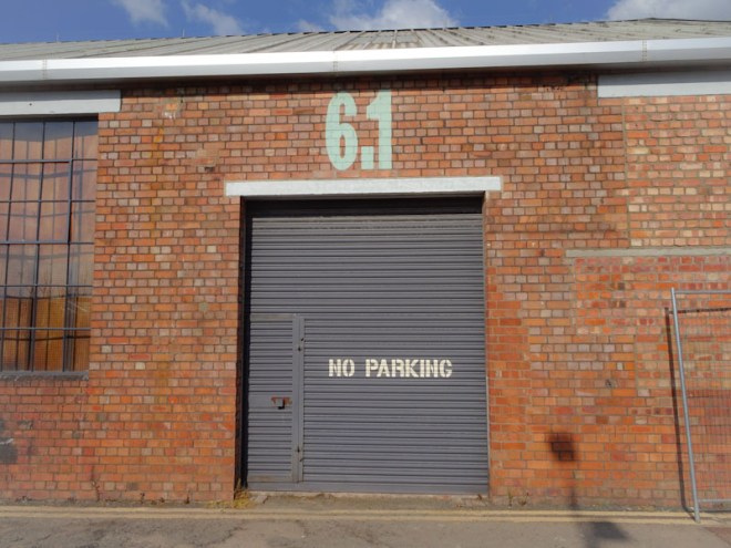 Warehouse door, the Paintworks, Bristol, May 2021