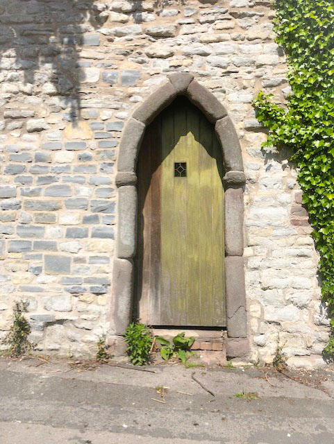 Arched garden door, Cotham, Bristol, May 2021