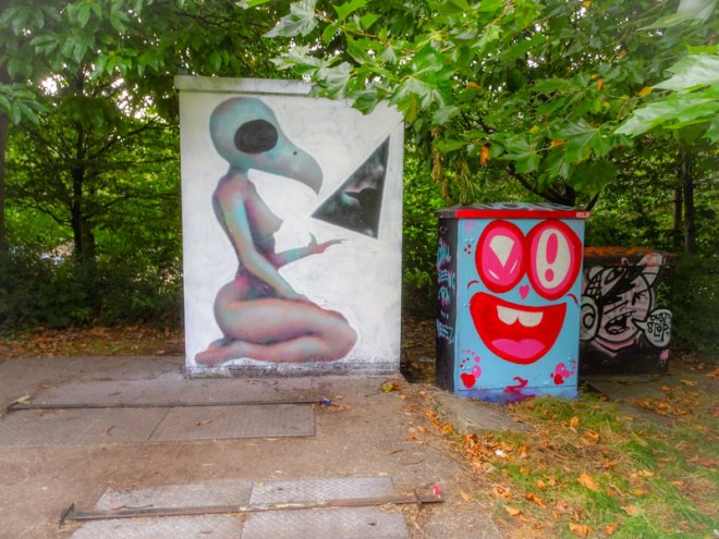 Ra and Veee, M32 roundabout, Bristol, September 2021