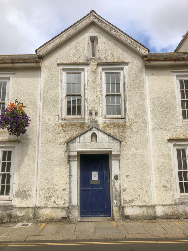 Blue door, Truro, Cornwall, August 2021
