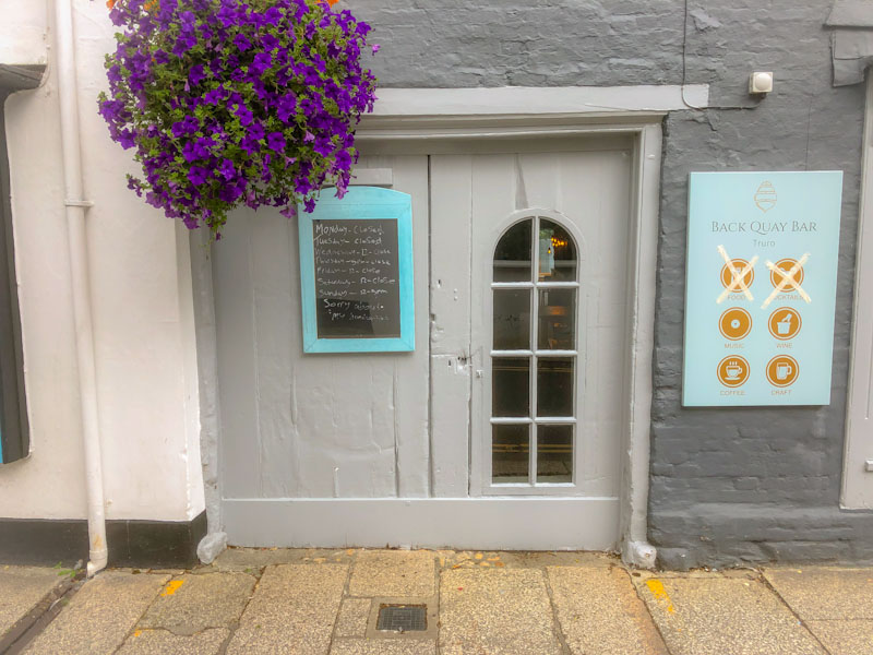 No food here, former door, Truro, Cornwall, August 2021