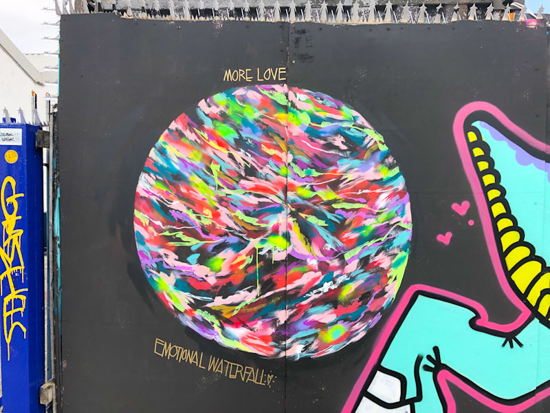 Emotional Waterfall Art, Alfred Street, Bristol, September 2021