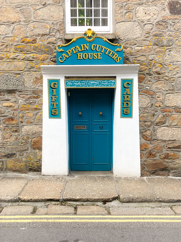 Captain Cutters House door, Penzance, Cornwall, August 2021