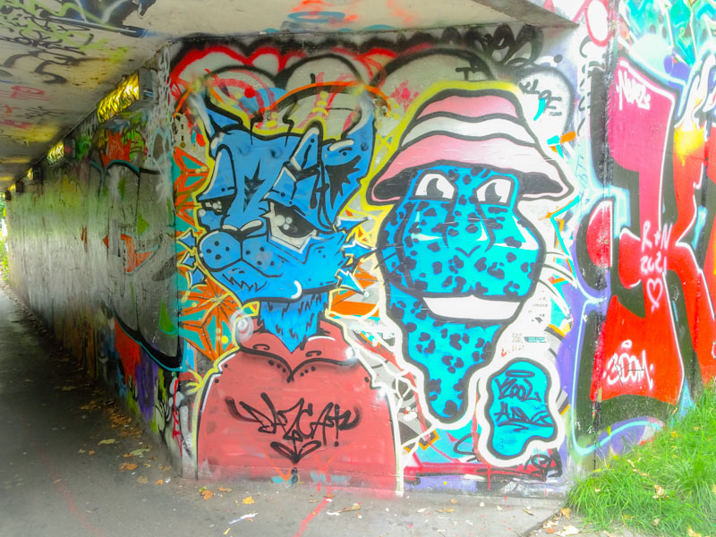 Daz Cat and Kool Hand, M32 roundabout, Bristol, September 2021