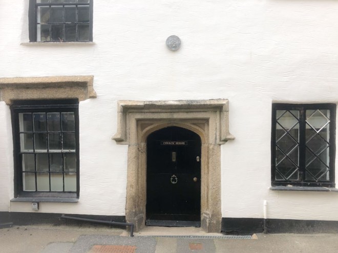 Church House door, Looe, Cornwall, October 2021