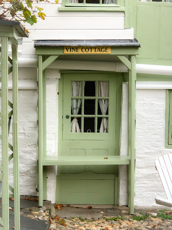 Vine cottage green door, Looe, Cornwall, October 2021