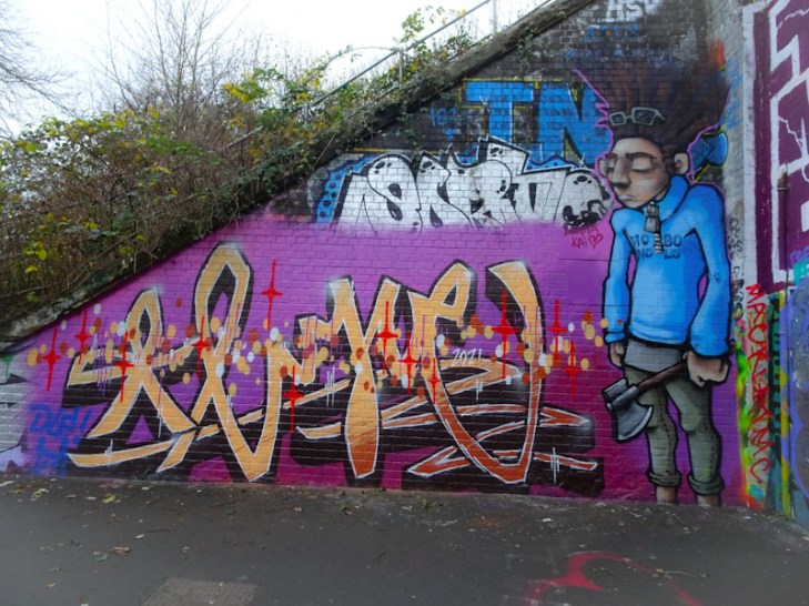 Logoe and Silent Hobo, St Werburghs, Bristol, December 2021