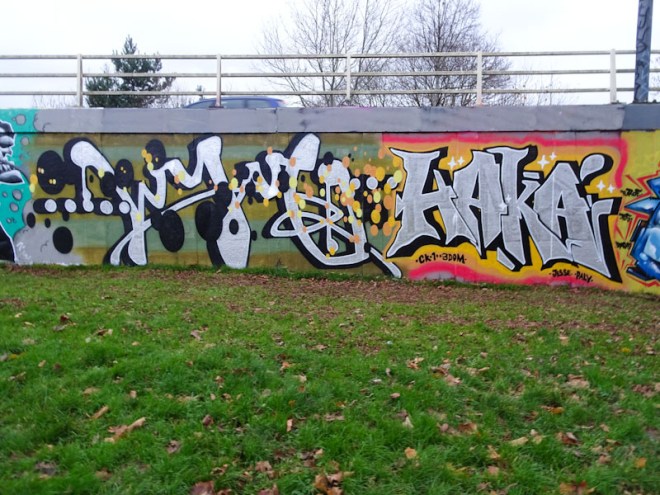 Logoe and Haka, M32 roundabout, Bristol, December 2021