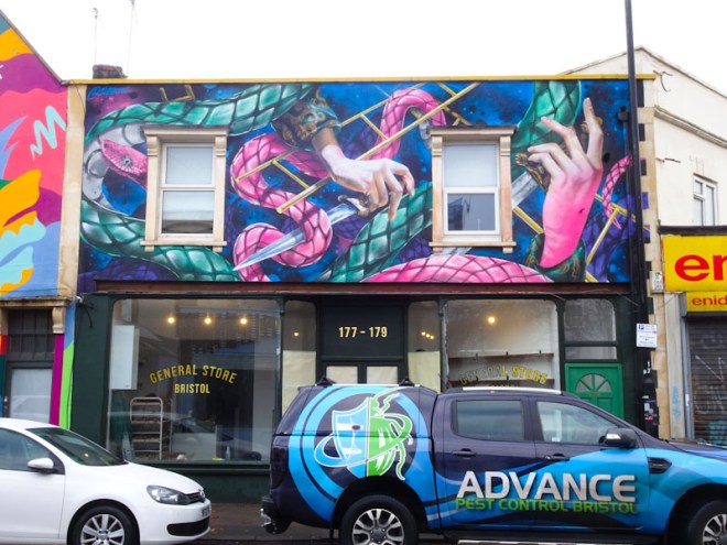 Sled One, North Street, Bristol, December 2021, Upfest 21,