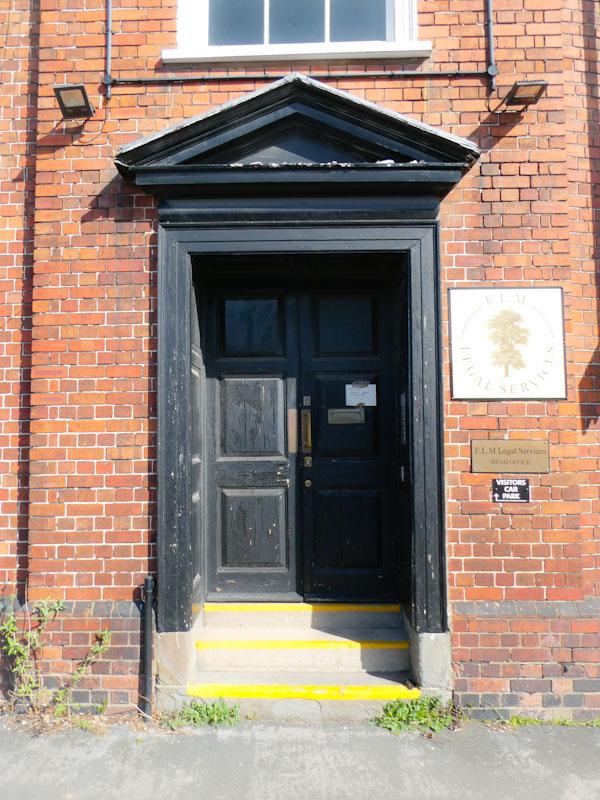 Black door, yellow steps, Temple Meads, Bristol, March 2022