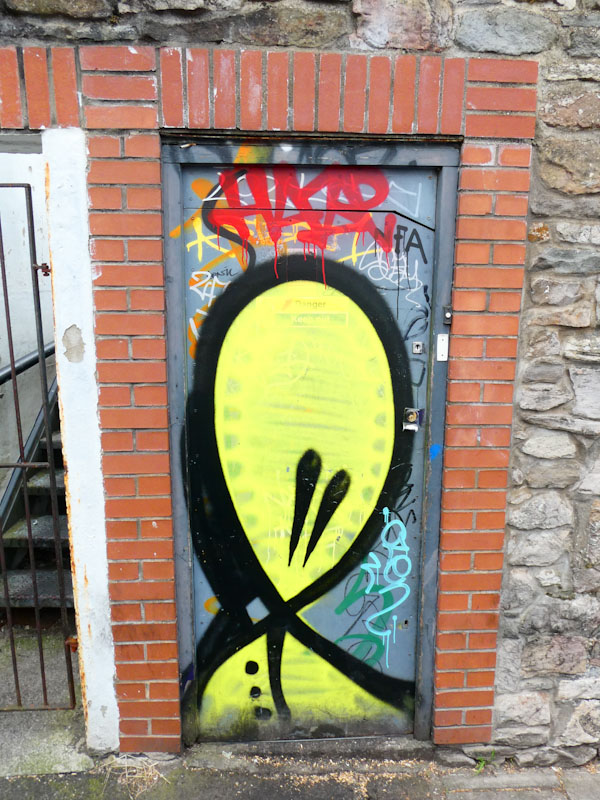 Mr Bloopy door, Montpelier, Bristol, April 2022