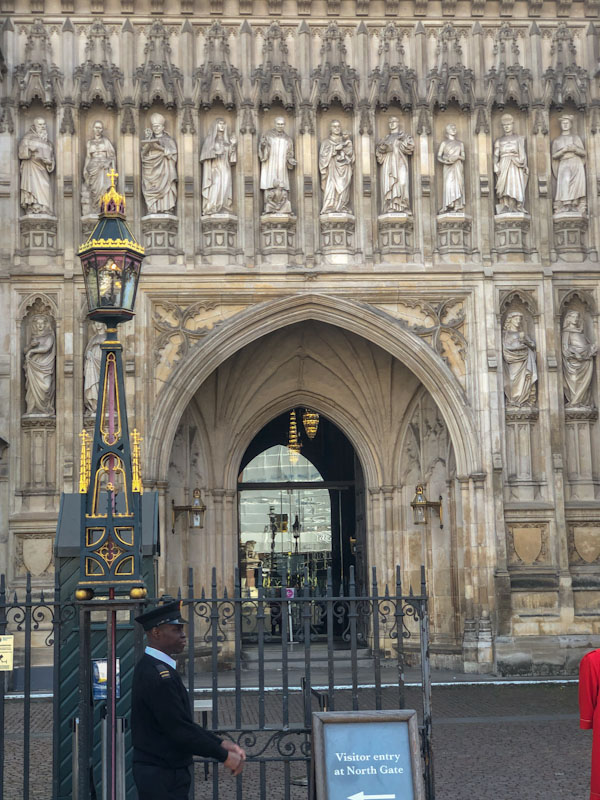 Westminster Abbey doors, Westminster, London, May 2022