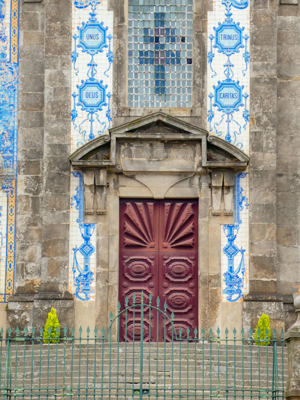Church, doors and tiles, Porto, Portugal, June 2022