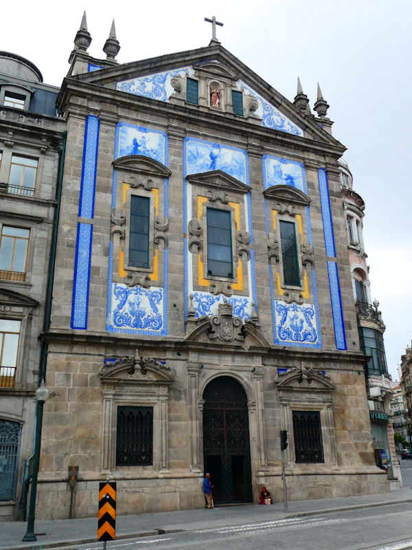 Church, doors and tiles, Porto, Portugal, June 2022