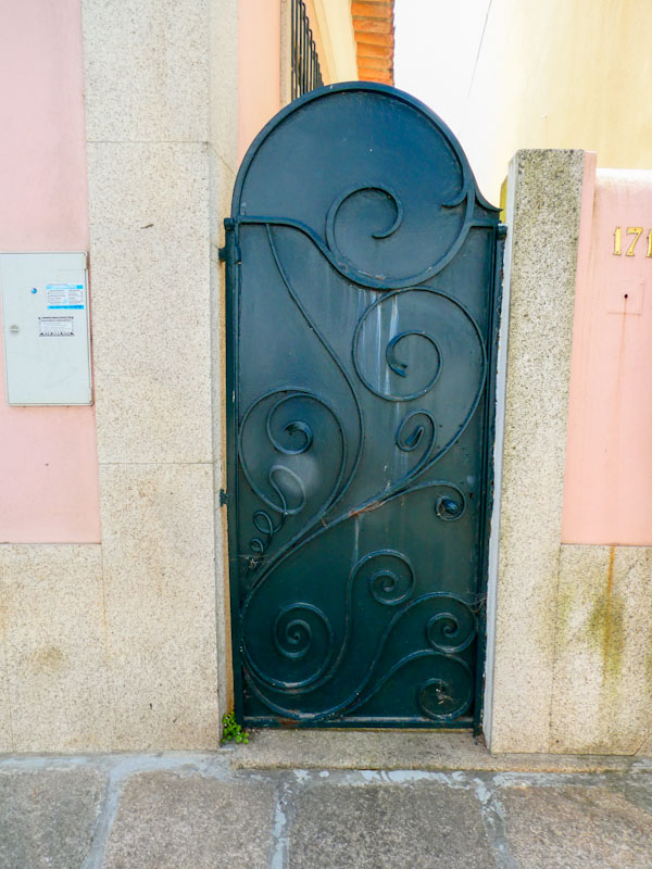 Beautifully designed gate door, Foz do Douro, Porto, Portugal, June 2022