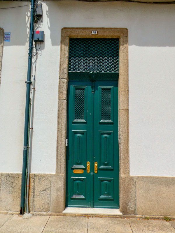 Tall green door, Foz do Douro, Porto, Portugal, June 2022