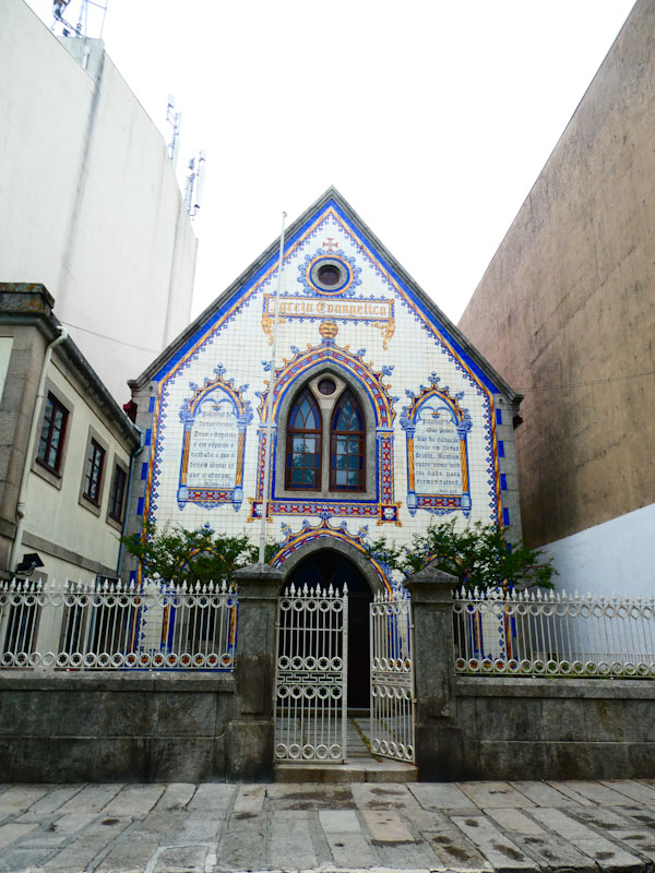 Church, doors and tiles, Porto, Portugal, June 2022