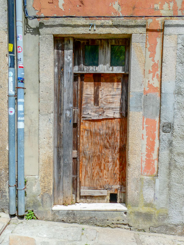 Repaired door and cat entrance?, Porto, June 2022