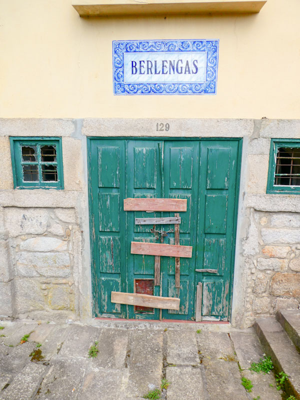 Berlengas doors (closed), Porto, Portugal, June 2022