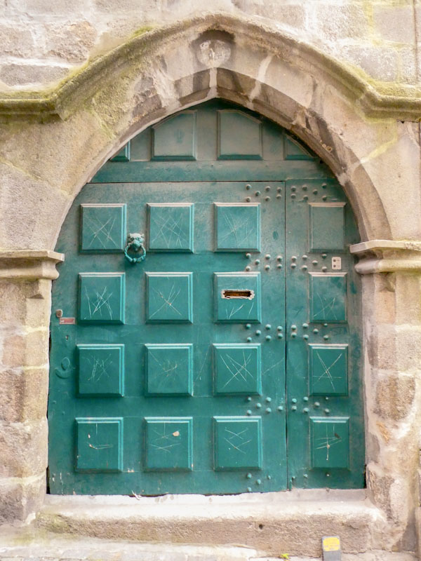 Arched green door, Porto, Portugal, June 2022
