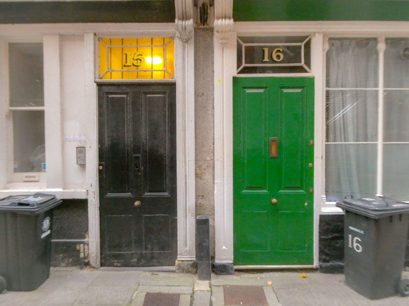 Black and green doors, Bristol, October 2022