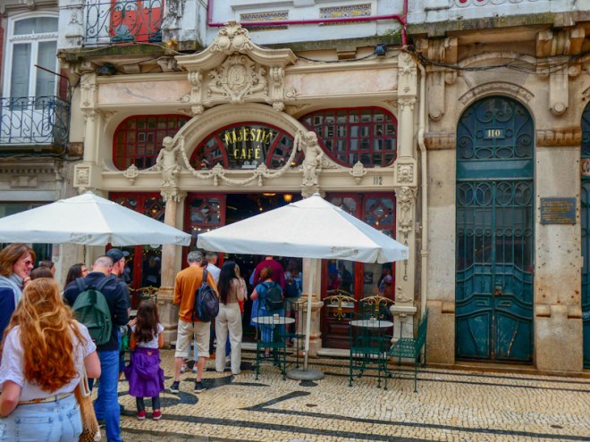 Majestic Cafe doors, Porto, Portugal, June 2022