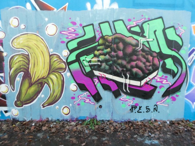 Mommynature and Nugmoose, M32 roundabout, Bristol, January 2023