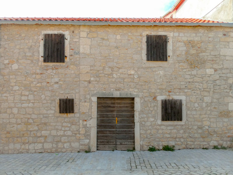 Double door and windows, Zaton, Croatia, August 2022