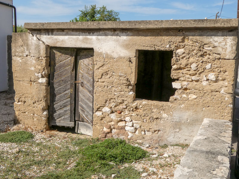 Outhouse door, Zaton, Croatia, August 2022