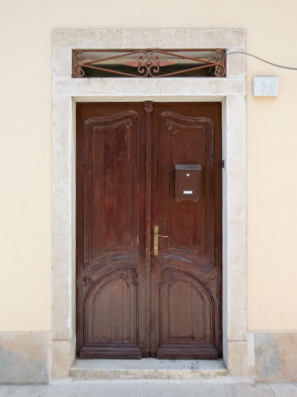 Art Nouveau style door, Pula, Croatia, August 2023