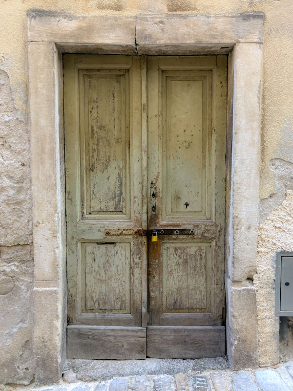 Old wooden doors, Pula, Croatia, August 2023