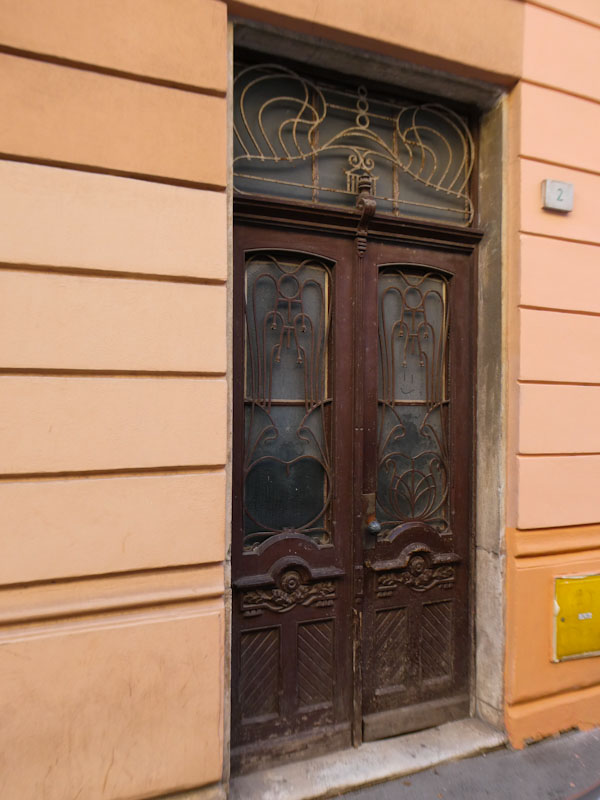 Doors with fine patterns and ironwork, Pula, Croatia, August 2023