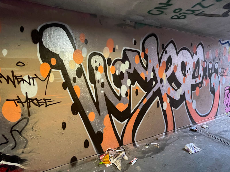 Logoe, M32 roundabout J2, Bristol, April 2023