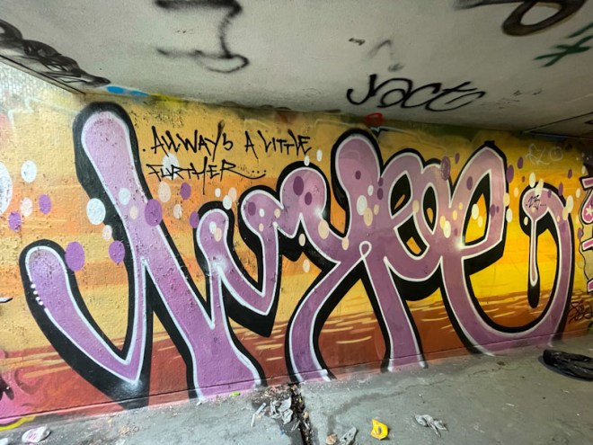 Logoe, M32 roundabout J2, Bristol, April 2023