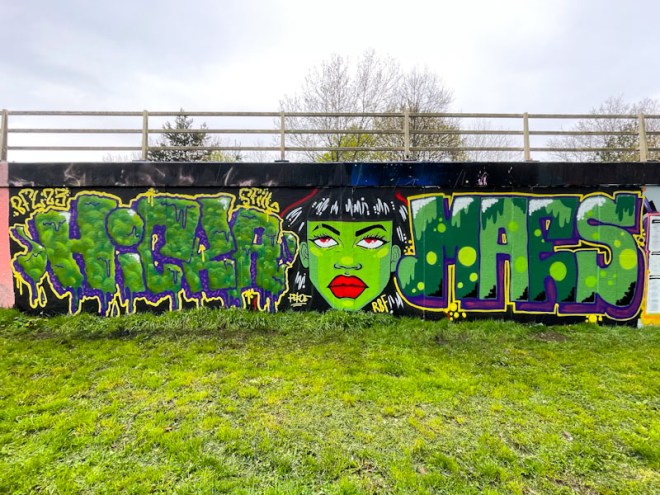 Hicka, Pekoe and Maes, M32 roundabout, Bristol, April 2023