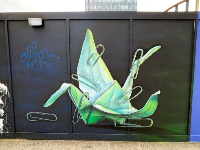 Airborne Mark, Lighthouse Community Gardens, London, April 2023