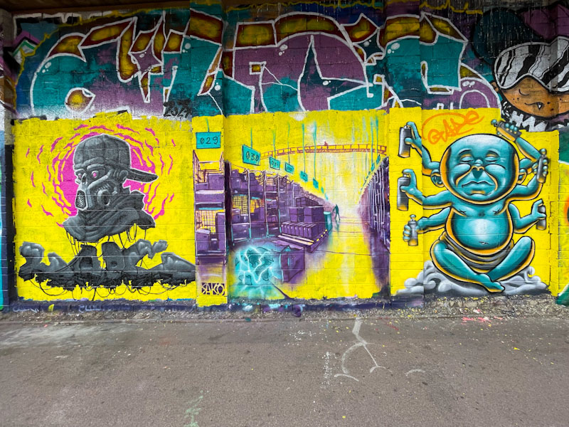 Laic217, Sako and Zake, M32 Cycle path, Bristol, April 2023