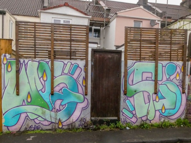 Back garden gate, Devon Road, Bristol, January 2023